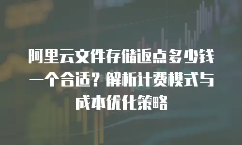 阿里云文件存储返点多少钱一个合适？解析计费模式与成本优化策略