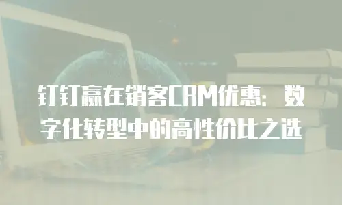 钉钉赢在销客CRM优惠：数字化转型中的高性价比之选
