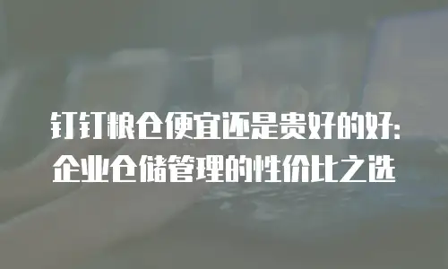 钉钉粮仓便宜还是贵好的好：企业仓储管理的性价比之选