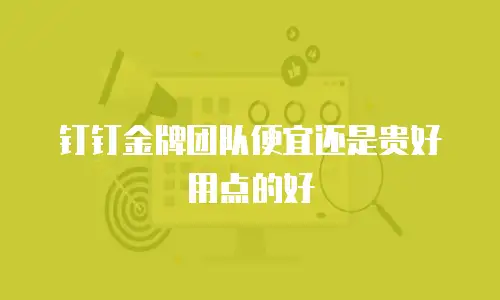 钉钉金牌团队便宜还是贵好用点的好