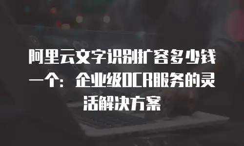 阿里云文字识别扩容多少钱一个：企业级OCR服务的灵活解决方案