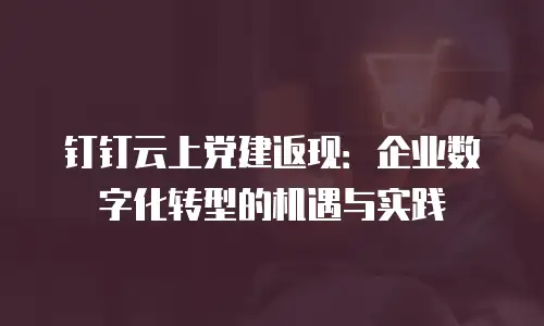 钉钉云上党建返现：企业数字化转型的机遇与实践