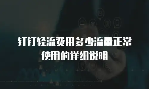 钉钉轻流费用多少流量正常使用的详细说明