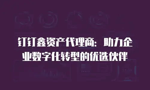 钉钉鑫资产代理商：助力企业数字化转型的优选伙伴