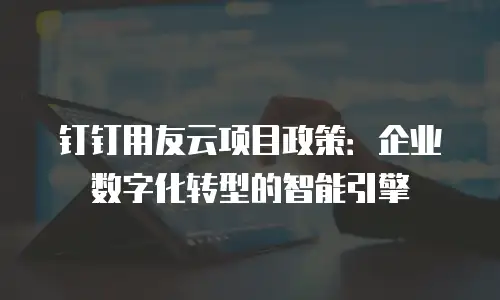钉钉用友云项目政策：企业数字化转型的智能引擎