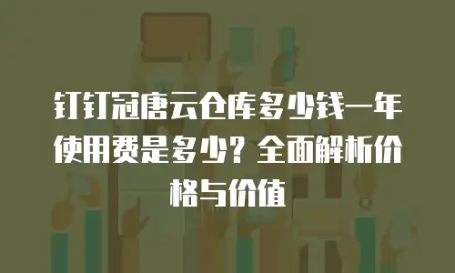 钉钉冠唐云仓库多少钱一年使用费是多少？全面解析价格与价值