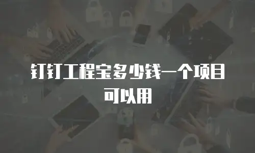 钉钉工程宝多少钱一个项目可以用