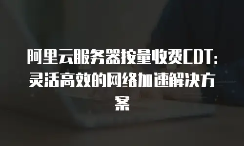 阿里云服务器按量收费CDT：灵活高效的网络加速解决方案