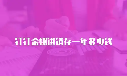 钉钉金蝶进销存一年多少钱