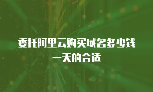 委托阿里云购买域名多少钱一天的合适