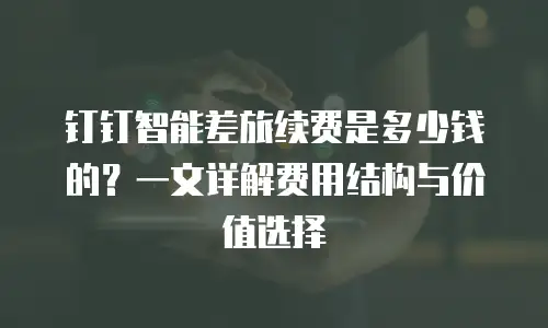 钉钉智能差旅续费是多少钱的？一文详解费用结构与价值选择