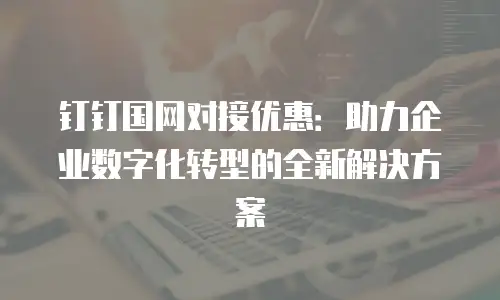 钉钉国网对接优惠：助力企业数字化转型的全新解决方案