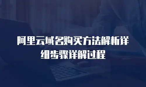 阿里云域名购买方法解析详细步骤详解过程