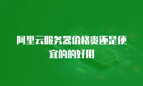 阿里云服务器价格贵还是便宜的的好用