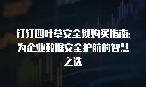钉钉四叶草安全锁购买指南：为企业数据安全护航的智慧之选