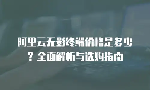 阿里云无影终端价格是多少？全面解析与选购指南