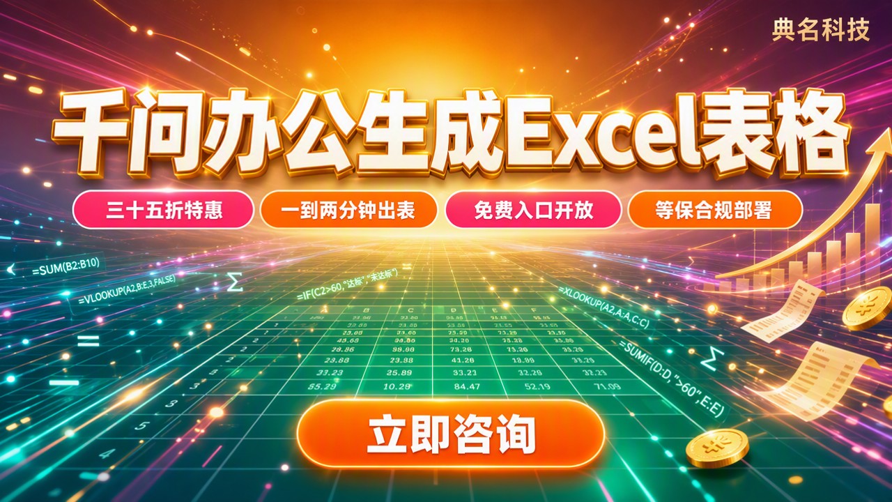 千问办公生成Excel表格:怎么选更省事?