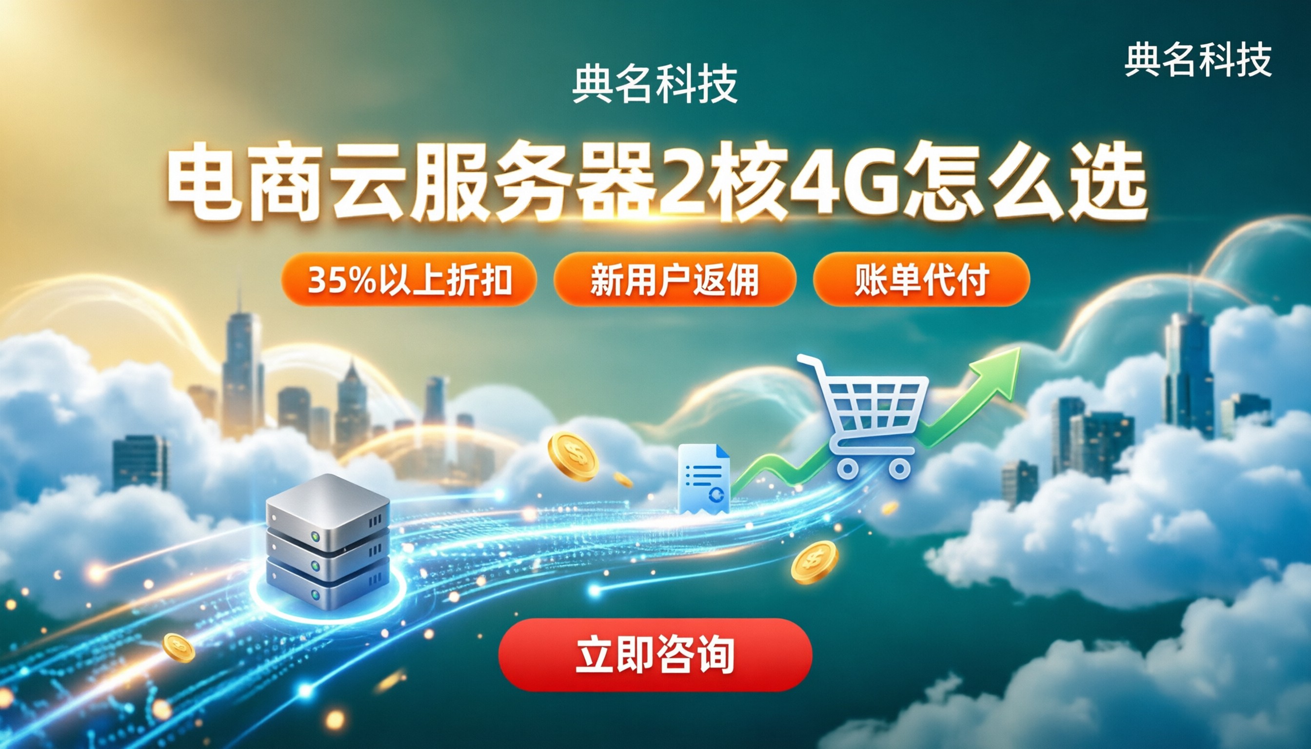 电商网站云服务器配置价格：2核4G怎么选